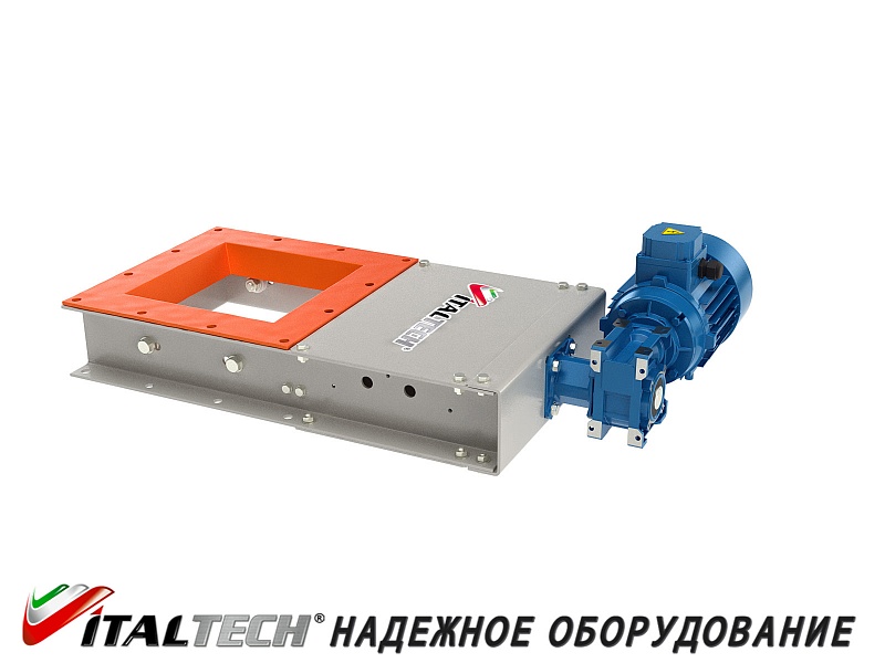 Шиберный затвор NZ 250 AE ITALTECH с электроприводом для сыпучих материалов