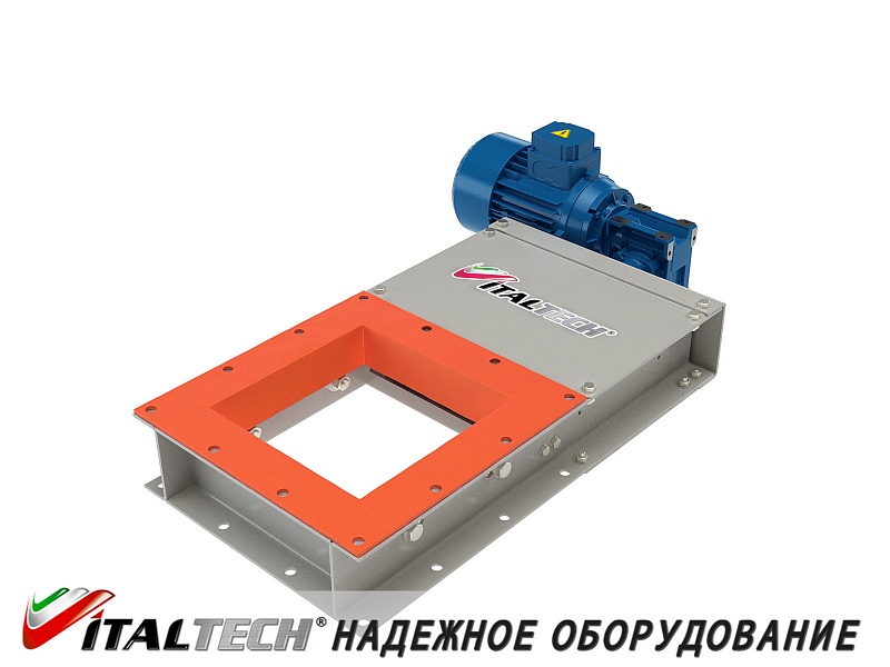 Шиберный затвор NZ 250 AE ITALTECH с электроприводом для сыпучих материалов